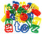 Major Brushes Plastic Lower Case Alphabet Letter Dough Cutters - Pack of 26