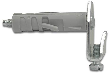 Fischer Tasselli SB 12/10 con gancio regolabile (25 Pz.), Universali per Il Fissaggio di Lampade, Specchi, Mobili su Muro e Cemento
