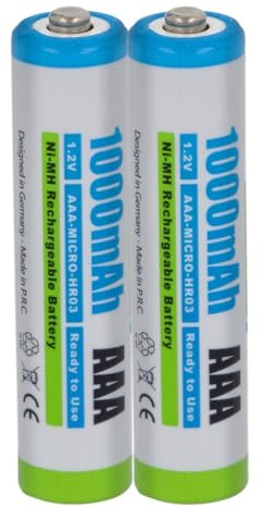 2 x Akku kompatibel mit Sennheiser Wireless Headset HDR 110, HDR 120, HDR 160, HDR 170, HDR 220 - NI-MH 1000mAh