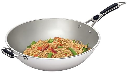 BARTSCHER – 105981 Wok/Stir Fry Pan Frying Pan – Frying pans (Round, – Wok/Stir Fry Pan, Stainless Steel, Stainless Steel, 6 l, 360 mm)