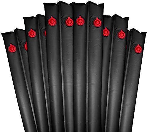 Robelle 3809-BLK-06 6-Pack Double Chamber No-Roll Deluxe 16 Gauge Water Tube Covers for Pool, 8-Feet, Black