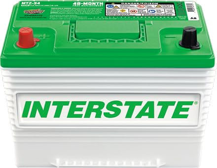 Interstate Batteries Automotive Battery 12V 63Ah (Group 34) 800CCA SLI Pure Lead AGM Automobile Replacement Battery for Cars, SUVs, Sedans, Trucks, Vans (MTZ-34)