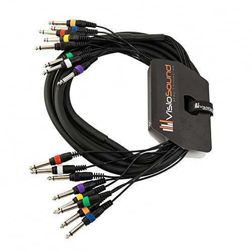 Jack Mono 3m 6.35mm 1/4 8 vías/Jack Loom No Balanceado/Cable Patch Núcleo Múltiple