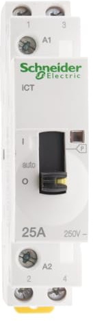 Schneider Electric - Acti9, iCT contacteur à commande manuelle 25A 2NO 230-240VCA - A9C25732