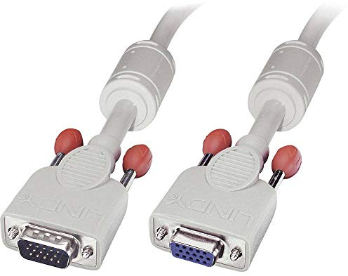 LINDY Rallonge VGA, Gris Clair, 1m