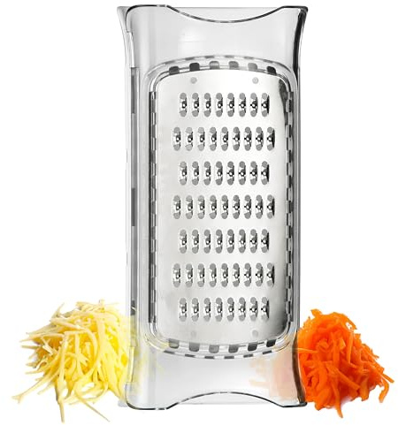 Premier Housewares Cheese Graters Garlic Lemon Graters for Kitchen Long Silver Zester Height 18 cm x Width 9 cm x Depth 8 cm