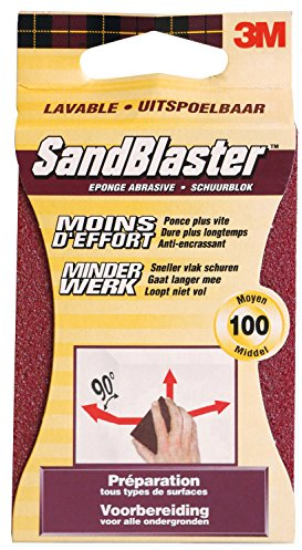 3M Sandblaster Schwamm Abrasive 100 für Zubereitung, 9,5 x 6,5 x 2,5 cm