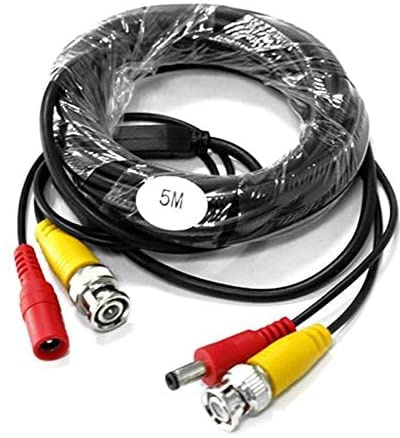 BW 5M / 16.4 Feet BNC Cavo di alimentazione video per telecamera CCTV Sistema di sicurezza DVR - Tipo di cavo: 0.2mm², Cavo DE: 4.0mm