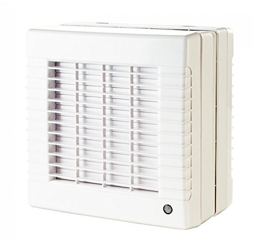 SKS24 Abluftventilator 125mm für Fenstermontage, mit elektrischem Innenverschluss, ideal für Raucherräume