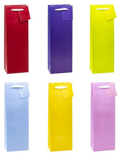 TSI 86291 gift bags Trend Colors, Pack of 12, size: bottel (13 x 4 x 3,5 inch)
