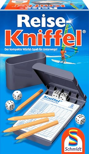 Schmidt Spiele 49091 Reise-Kniffel mit Zusatzblock, bunt