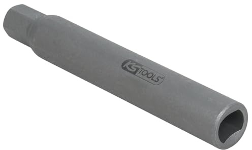 KS Tools 150.9437 Llave de vaso con punta de sufridera con perfil especial para amortiguadores de 10 mm, 6,3 x 9,0 mm