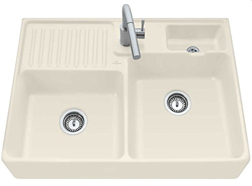 Villeroy & Boch Spülstein Doppelbecken Ivory - 6323 91 FU Keramikspüle