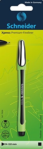 Schneider Xpress Fineliner (Tinte dokumentenecht, Strichstärke 0,8 mm, Made in Germany) 1 Stück, schwarz