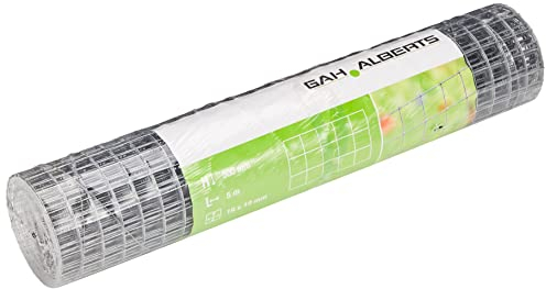 Alberts 614485 Schweißgitter | verschiedene Höhen - wahlweise in verschiedenen Farben | verzinkt | Maschen 19 x 19 mm | Höhe 50 cm | Länge 5 m