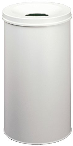 Durable Papierkorb Safe rund, selbstlöschender Deckel, 60 Liter, grau, 330710