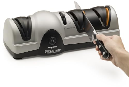 Presto Professional EverSharp - Afilador de cuchillos (De plástico, Negro, Gris)