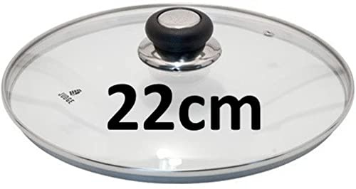 Judge Vista Spare Saucepan Lid, Replacement Glass Lid for most 22cm Pans, Oven Safe, Dishwasher Safe
