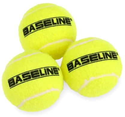 Toyrific Baseline 3 Pack of Tennis Balls, Professional Quality, Great Bounce, 6.5cm diameter