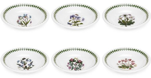 Portmeirion Botanic Garden Bowl, 18 cm, Set of 6