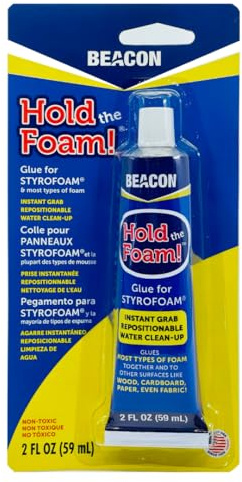 Beacon lim grepp skum frigolit lim-2 oz, vit