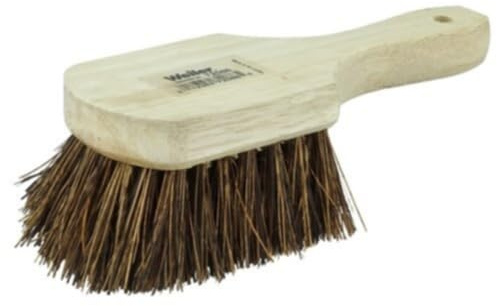 Weiler 72086 8 Utility Scrub Brush, Palmyra Fill, Short Handle, Wood Block