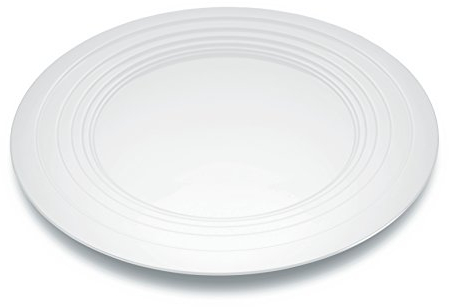Alessi MDL03 W Le cerchie Tablett/Tafelaufsatz - Stahl, epoxidharzlackiert, weiß. Ø 48 cm