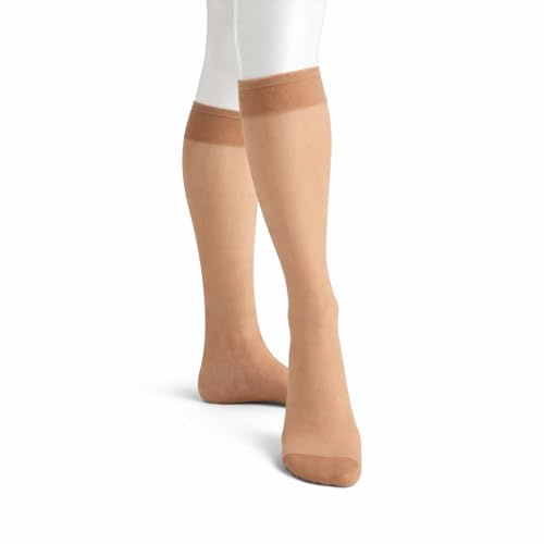 Pedsox, 50pcs Medias Hasta la Rodilla Desechables para Pruebas de Calzado, Lavable a Máquina, Talla única, Beige