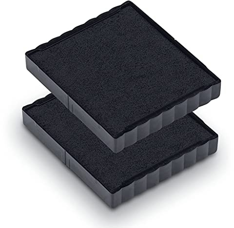 Trodat - Cartucce di Ricambio 6/4924 per Timbri Trodat Printy 4924, 4940, 4724 e 4740, confezione da 2 Tamponi, Colore Nero, Forma Quadrata 40 x 40 mm, Inchiostro Indelebile