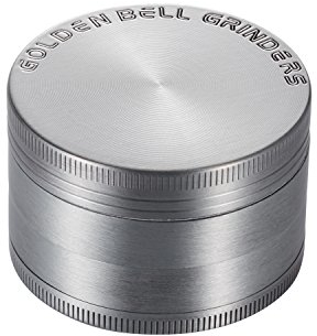 LIHAO Pollen Grinder Crusher für Spice,Kräuter,Gewürze,Herb,Kaffee 4-teiliges Set mit Pollen Scraper (Antike Silbrig)