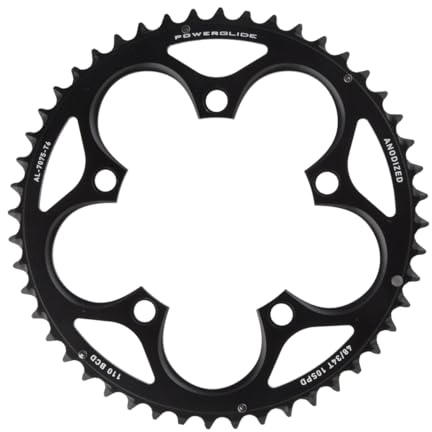 Sram Road CRS48BL Chainring 48T 5 Bolt 110 mm BCD Aluminium L-Pin (GXP) (48-34) 4 Black, 11.6215.197.090