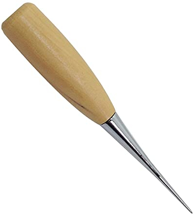Fatto a Mano Punteruolo Con Manico di Legno - Appuntito Metallo Strumento Per Indenting - Lama Perforatore Buchi Unghie,Viti,O Bulloni - Ideale Arti E Artigianato,Casa Riparazione,Lavori,Sartoria,