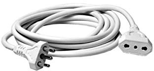 Winner 492517384 Prolunga Elettrica Spina e Presa 16A con Cavo, Bianco, 3 m