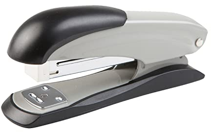 Idena 300947 - Heftgerät, Heftung bis ca. 25 Blatt, für Heftklammern 24/6, aus Metall, grau