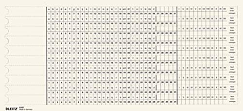Leitz 61610001 Organisationsstreifen für Alpha Hängeregistratur, Skala 1+2, 100 Stück, weiss