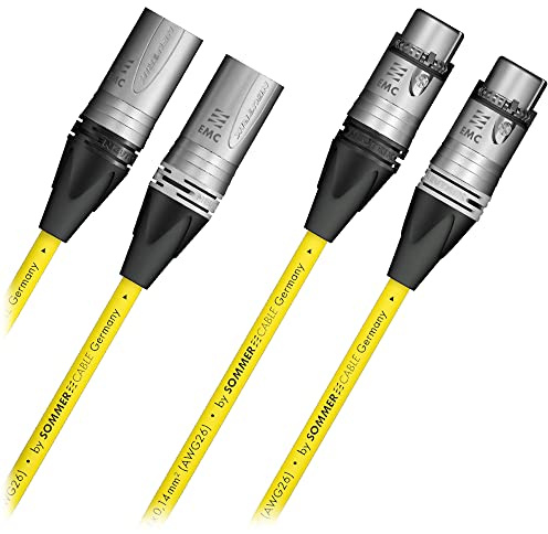 SOMMER CABLE 3m XLR NF-/ Phonokabel EPILOGUE Stereo Paar Neutrik EMC Spezial XLR-Stecker - EPB1-0300