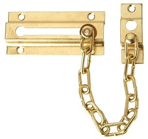 WOLFPACK LINEA PROFESIONAL - Cadena Seguridad Puerta Latonada (Blister 1 Pieza)