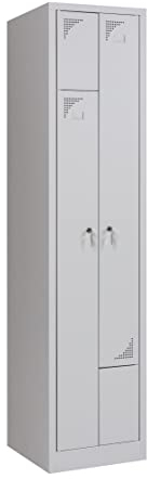 furni24 Z Garderobenschrank Personalschrank Spind Umkleideschrank Kleiderschrank 180 cm x 40 cm x 50 cm **fertig montiert** Verschiedene Ausführungen
