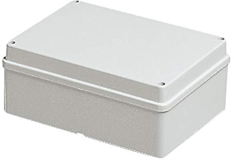 VIMAR V55207 Scatola di derivazione da parete IP56, con pareti lisce, coperchio cieco fissato da viti in acciaio inox, grigio RAL 7035.