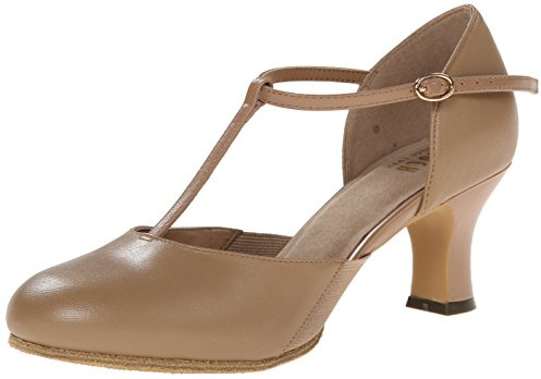 Bloch Gepolsterte Innensohle für Damen, Wildleder-Vorfuß-Laufsohle, kurzer Schaft mit elastischem Einsatz, hervorragende Passform, Hellbraun, 38.5 EU