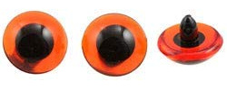 Efco Tieraugen mit Öse, aus Kunststoff, 2 Stück, plastik, braun/schwarz, 20 mm, 2-Piece