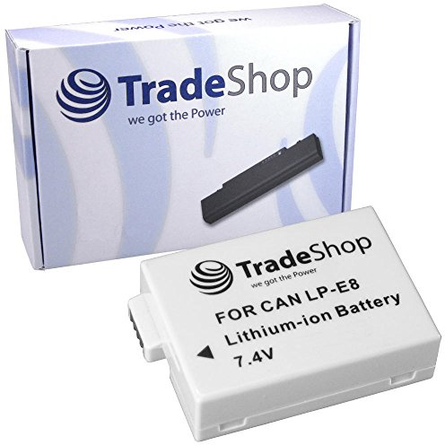 Kamera Li-Ion Akku 1300mAh für Canon EOS 550D 600D 650D 550-D 600-D 550 600 D 650 D ersetzt Canon LP-E8 LPE8 LP-E-8 LPE-8