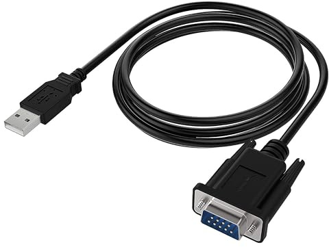 SABRENT USB auf serielles Adapter (1.8m) USB auf RS232 seriell Kabel, DB-9 Konverterkabel (9-polig) für Windows, Mac OS, Linux (CB-FTDI)