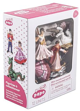 Set mit 12 Mini-Figuren Märchen und Legenden Spielzeug, ab 3 Jahren | Eine Einladung in eine verzauberte Welt | regt die Fantasie mit Märchengeschichten an | handbemalt | originelle Geschenkidee