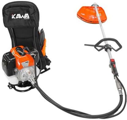Bricoferr BF043BK - Desbrozadora de mochila (43cc, motor de 2T a gasolina, 1,25 kW)