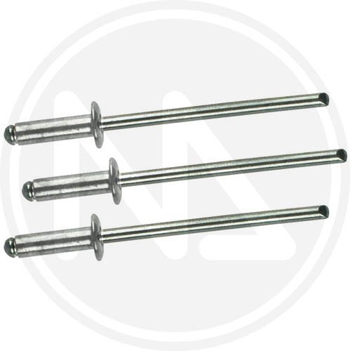 Rivetti in alluminio con testa larga in scatola da 500 pz Misura 4,0x20 mm.