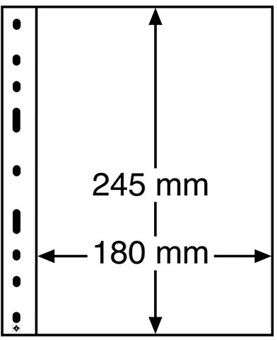 Leuchtturm 319037 Sobres para Monedas Optima 1C - Almacenamiento para Juegos de Monedas y Grandes Postales, Cartas y acciones - Paquete de 10