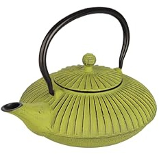 Ibili - Théière en Fonte Verte, 0,78 Litre, Intérieur Émaillé, Compatible avec les Plaques à Induction