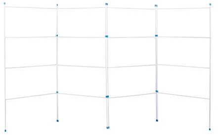 Home Vida Clothes Drying Rack - Foldable 4 Fold Airer with Drying Space, Foldable Design, Indoor/Outdoor Use, White