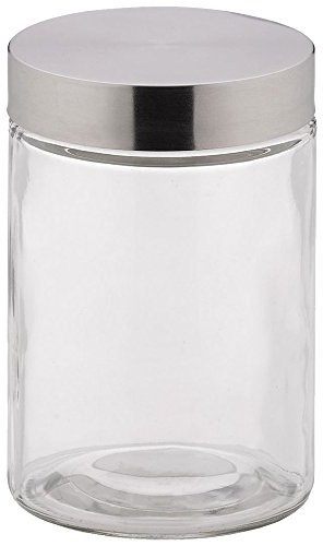 Kela Vorratsdosen-Set „Bera“, Glas/Edelstahl, transparent/Silber, 1,2 Liter